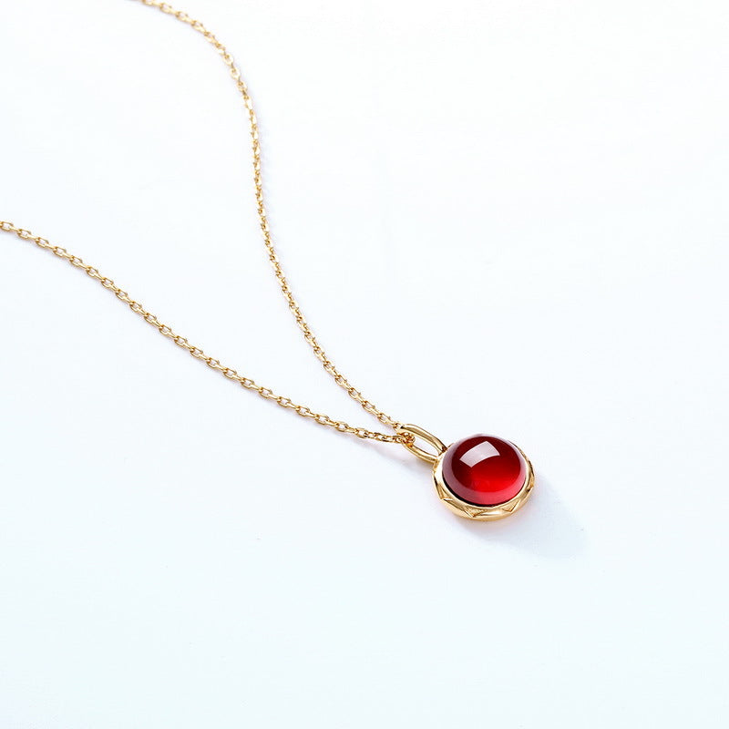 Garnet,Necklace,Pendants,,Gift,925 Silver,Jewelry,Grdeer