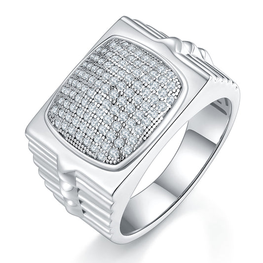 Wedding Ring S925 Silver Moissanite R3854-Grdeer