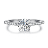 Round,Gift,Engagement ring,S925 silver,moissanite,Jewelry,Grdeer