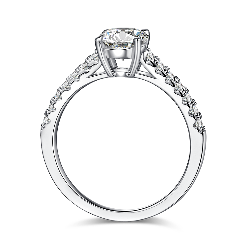 Round,Gift,Engagement ring,S925 silver,moissanite,Jewelry,Grdeer