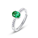 Ring,cultured emerald,Gift,925 Silver,Jewelry,Grdeer