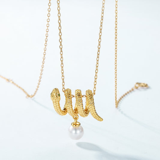 Necklace,Pendants,Animal snake,Gift,925 Silver,Jewelry,Grdeer