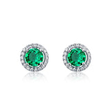 Earrings,cultured emerald,Gift,925 Silver,Jewelry,Grdeer