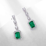 Earrings,cultured emerald,Gift,925 Silver,Jewelry,Grdeer