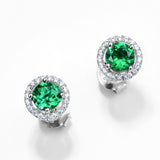 Earrings,cultured emerald,Gift,925 Silver,Jewelry,Grdeer