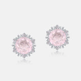 Earrings,Pink Crystal,Gift,925 Silver,Jewelry,Grdeer