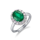 Ring,cultured emerald,Gift,925 Silver,Jewelry,Grdeer