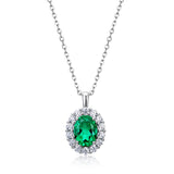 Necklace,cultured emerald,Gift,925 Silver,Jewelry,Grdeer