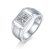 Round,Men, Ring,925 Sterling Silver,Moissanite,Jewelry,Grdeer