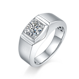 Round,Men, Ring,925 Sterling Silver,Moissanite,Jewelry,Grdeer