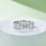 Rectangular,Eternity Band,Rings,925 Sterling Silver,Moissanite,Jewelry,Grdeer