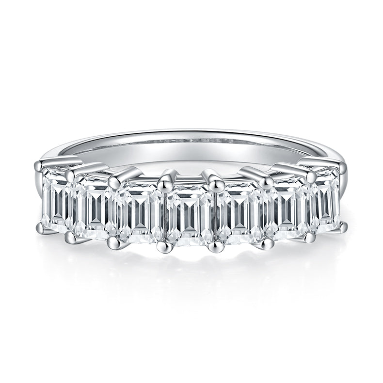 Rectangular,Eternity Band,Rings,925 Sterling Silver,Moissanite,Jewelry,Grdeer