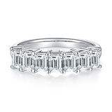 Rectangular,Eternity Band,Rings,925 Sterling Silver,Moissanite,Jewelry,Grdeer